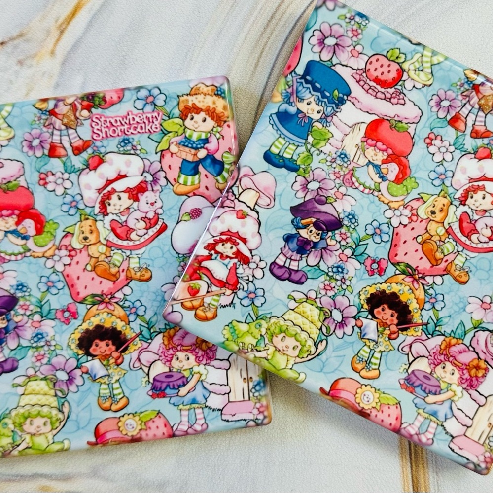 Strawberry Shortcake 4” Glossy Ceramic Coasters (2)